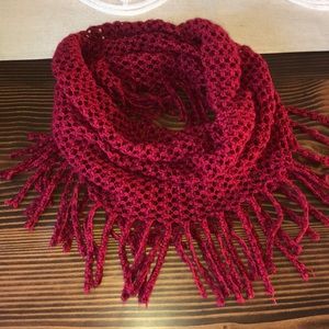 Deep Red O Scarf